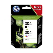 Tinteiros HP 304 Originais 2-Pack Preto + Cores  (3JB05AE)