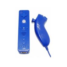 Comando Wii Remote c/ Wii Motion Plus + Nunchuck Azul