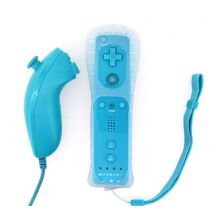 Comando Wii Remote c/ Wii Motion Plus + Nunchuck Azul