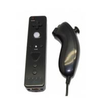 Comando Wii Remote c/ Wii Motion Plus + Nunchuck Preto