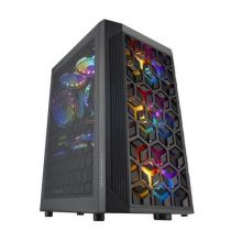 Caixa Micro-ATX Mars Gaming MCMESH Compact Gaming RGB Preta