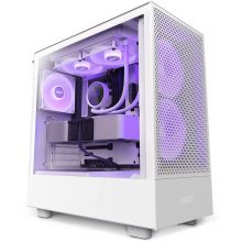 Caixa ATX NZXT H5 Flow RGB Branca Vidro Temperado