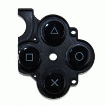 Borracha com Botões de Ação (X, O, etc.) Preto - PSP slim