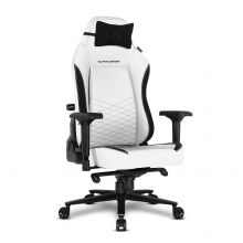 Cadeira Alpha Gamer Alegra PU Leather White / Black