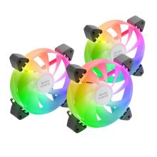 3 Ventoinhas MARS GAMING MF3A KIT ARGB - Preto