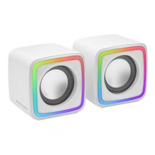 Colunas Mars Gaming MSCUBE Branco RGB