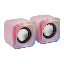 Colunas Mars Gaming MSCUBE Rosa RGB